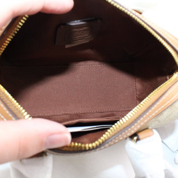 NWT Coach Mini Rowan Crossbody in Signature Canvas & Leather w/ Detachable Strap - Picture 7 of 10